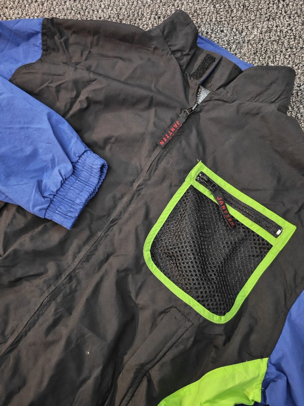 Jantzen Sport Vintage Neon Men's Windbreaker Size L